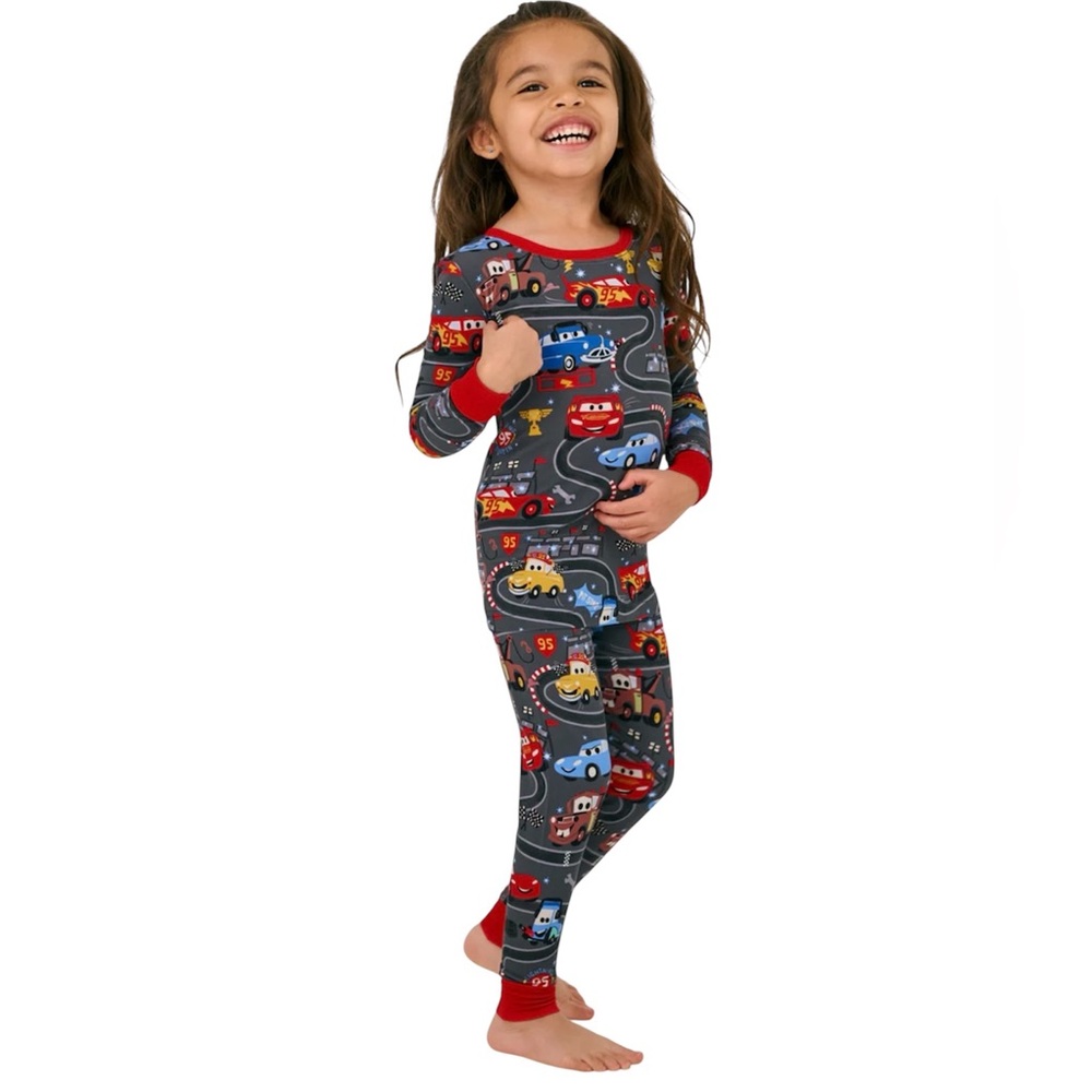 Little Sleepies Disney Cars Piston Cup Bamboo Pajama Set 2 Piece Size 3T NWT - Picture 5 of 6